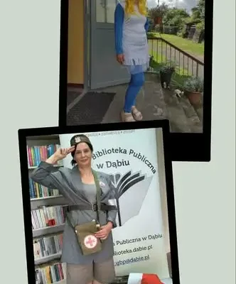 Konkurs „Tysiąc twarzy bibliotekarzy” – zgadnij, w kogo wcieliła się Monika!