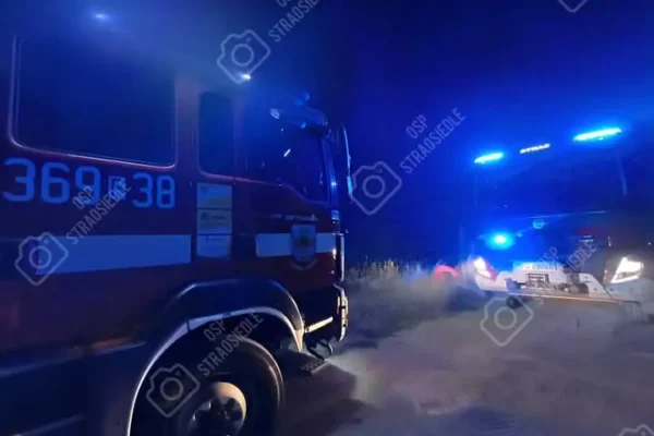 Pożar traw w Gubinie – nocna interwencja strażaków