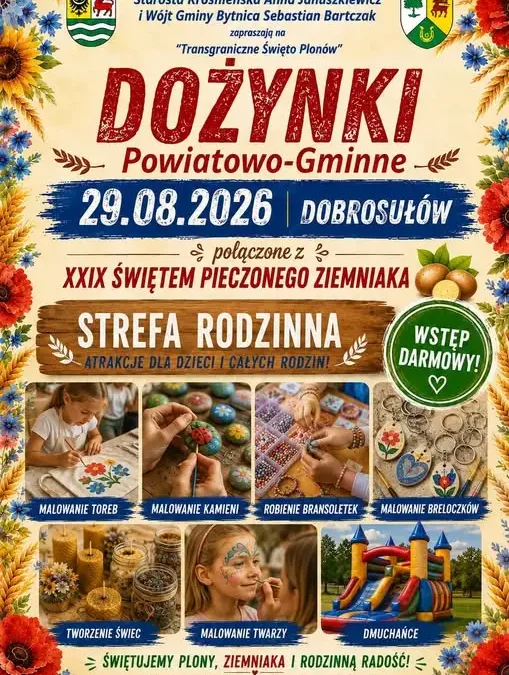 Dożynki 2026 w Dobrosułowie: Strefa Rodzinna pełna atrakcji dla każdego