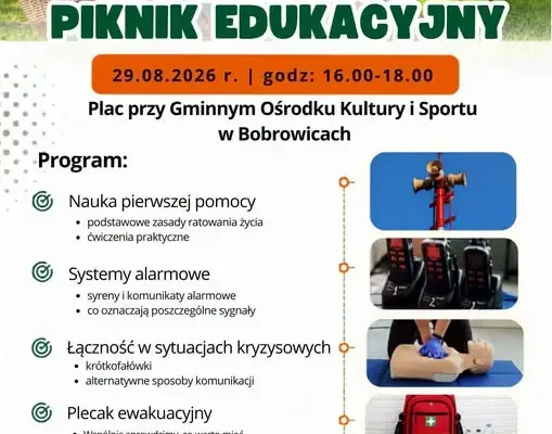 Rodzinny Piknik Edukacyjny o Bezpieczeństwie już jutro w Bobrowicach