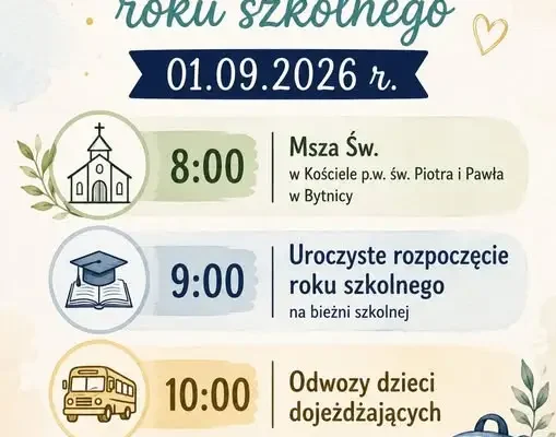 Rozpoczęcie roku szkolnego 2026/2027 w Bytnicy – 1 września