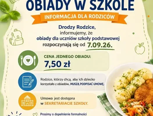 Obiady w Zespole Szkół Specjalnych w Krośnie Odrzańskim – od 7 września