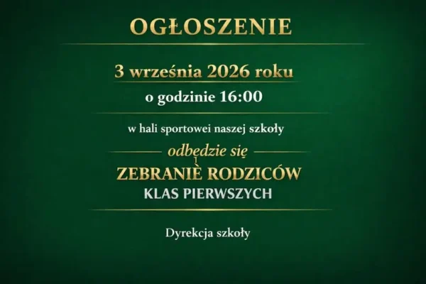 Zebranie rodziców klas pierwszych w ZSP Krosno Odrzańskie