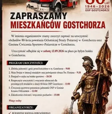 80-lecie OSP Gostchorze i Gminne Ćwiczenia Sportowo-Pożarnicze – 12 września
