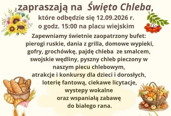 Święto Chleba i Święto Dyni – końcówka lata w gminie pełna lokalnych wydarzeń