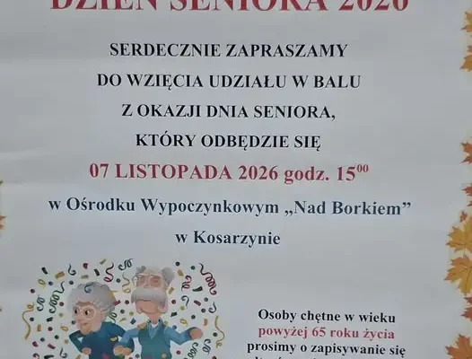 Dzień Seniora 2026 w Gminie Gubin – bal w Kosarzynie