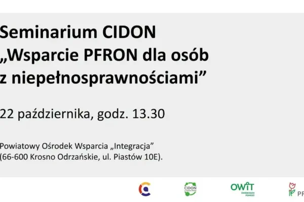 PFRON spotka się z mieszkańcami powiatu krośnieńskiego. Wstęp wolny