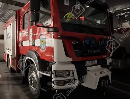 Nocna akcja strażaków z OSP Starosiedle — zabezpieczali rejon JRG Gubin