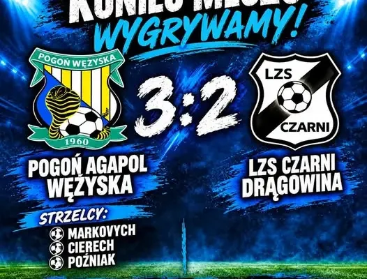 Pogoń Agapol Wężyska pokonała lidera! Trzy punkty zostają w Wężyskach