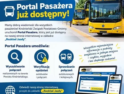 Krośnieński Związek Powiatowo-Gminny uruchomił Portal Pasażera