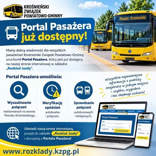 Krośnieński Związek Powiatowo-Gminny uruchomił Portal Pasażera